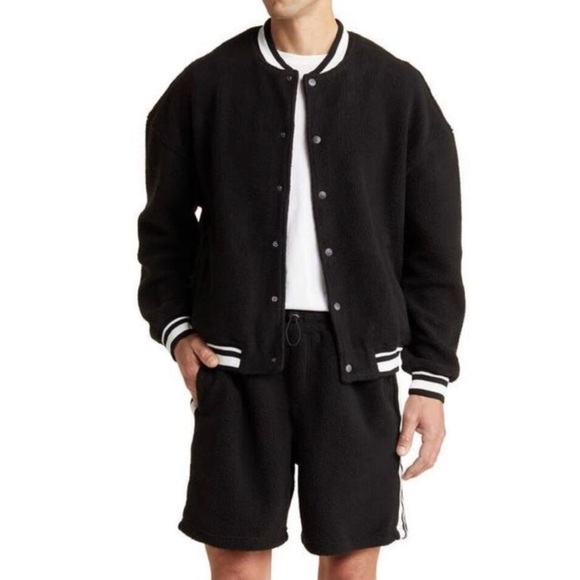 BP. | High Pile Fleece Unisex Varsity Casual Bomber Baseball Letterman Jacket M - Picture 17 of 17